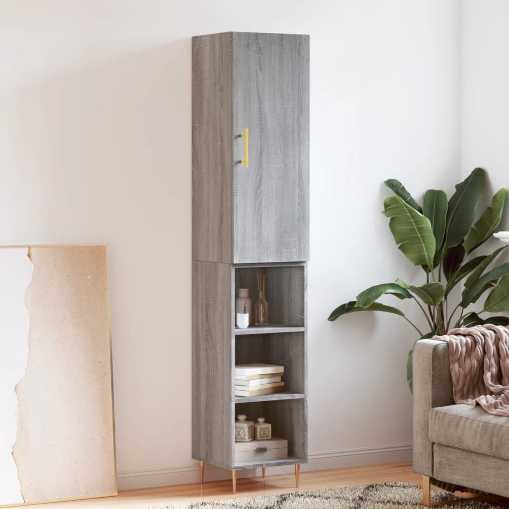 Highboard 34.5X34X180 Cm Engineered Wood
