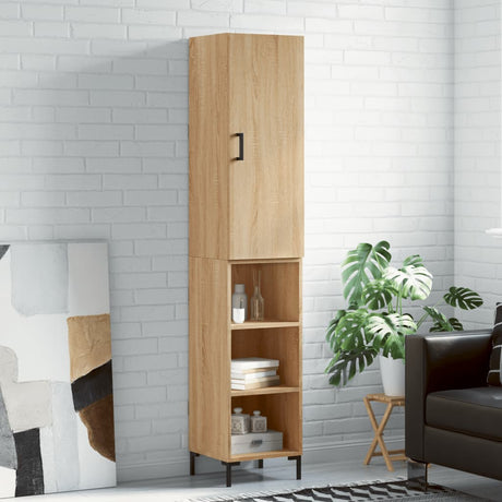 Highboard 34.5X34X180 Cm Engineered Wood