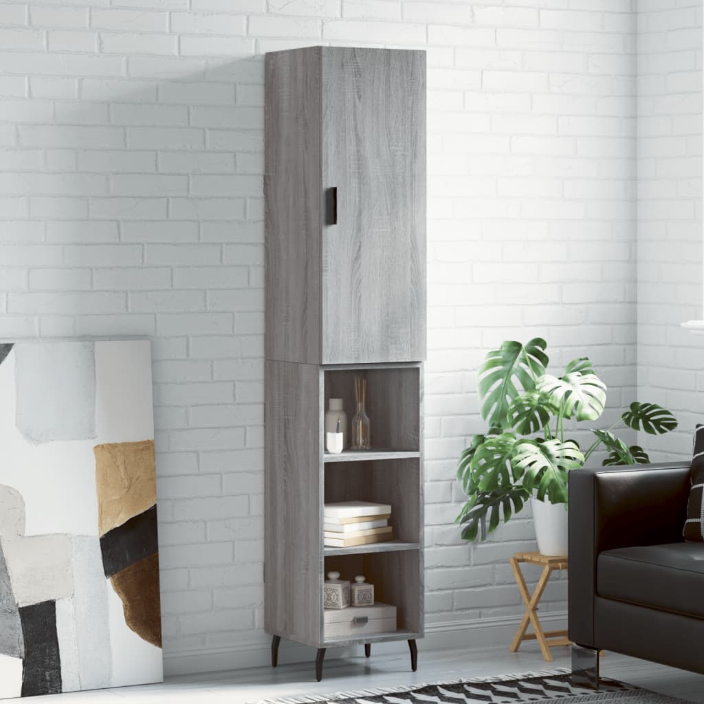 Highboard 34.5X34X180 Cm Engineered Wood