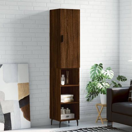 Highboard 34.5X34X180 Cm Engineered Wood