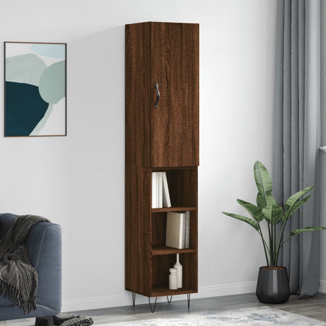 Highboard 34.5X34X180 Cm Engineered Wood