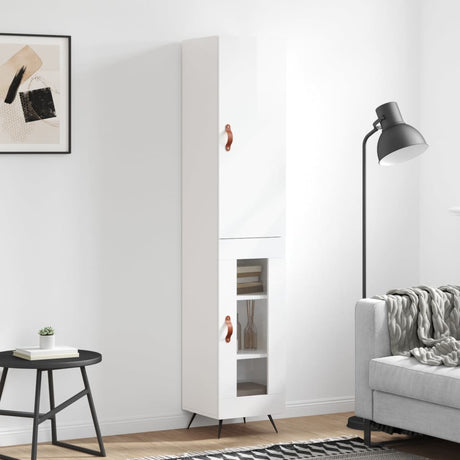 Highboard 34.5X34X180 Cm Engineered Wood