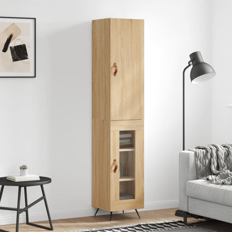 Highboard 34.5X34X180 Cm Engineered Wood