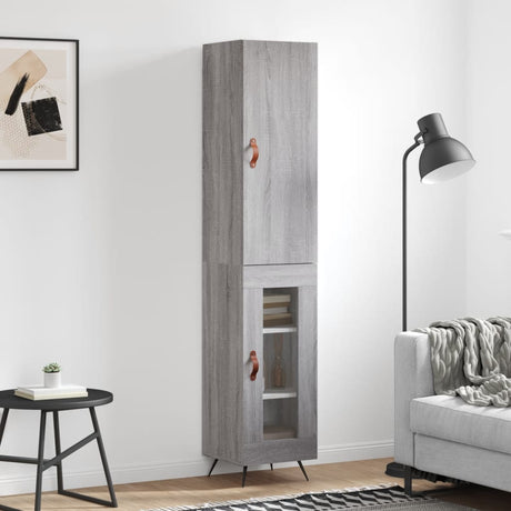 Highboard 34.5X34X180 Cm Engineered Wood