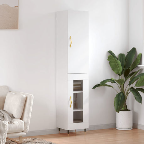 Highboard 34.5X34X180 Cm Engineered Wood