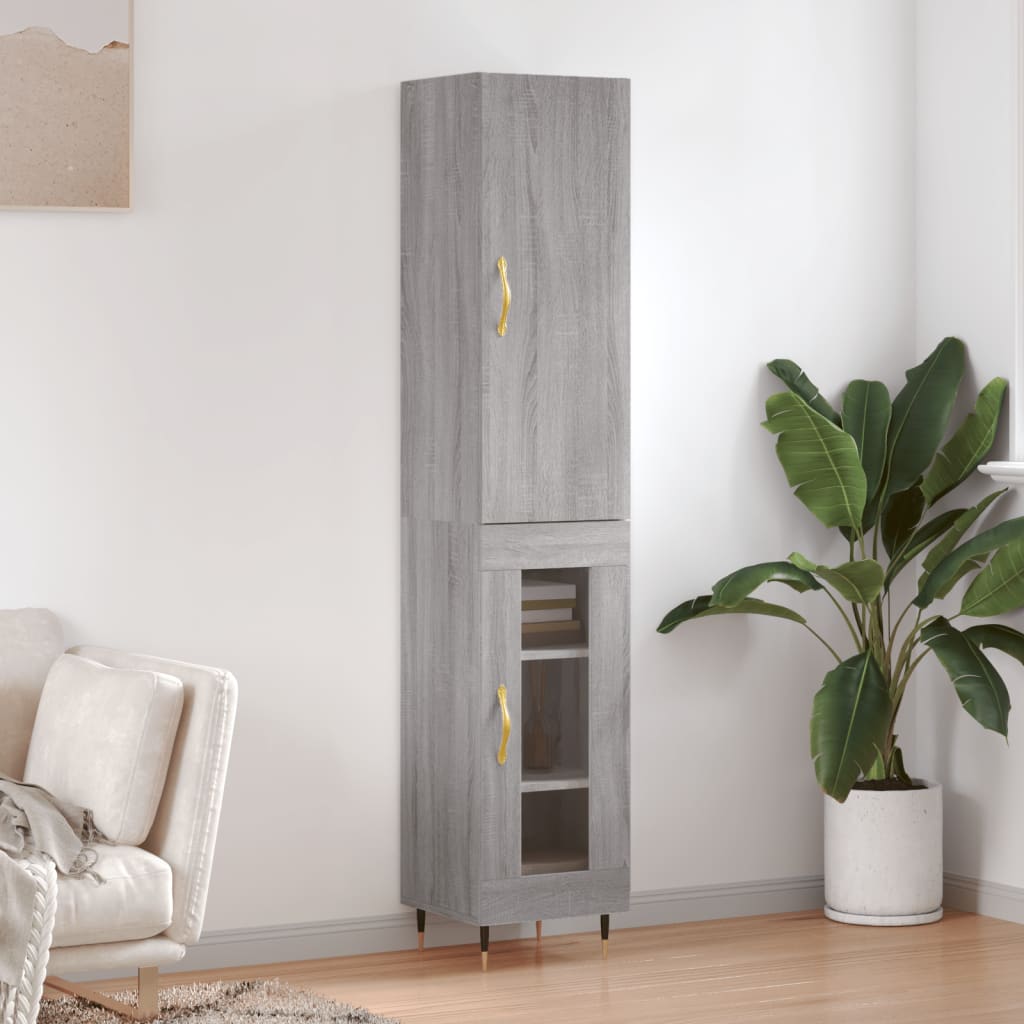 Highboard 34.5X34X180 Cm Engineered Wood