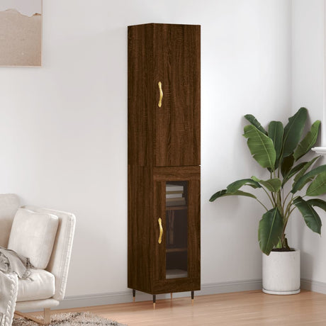 Highboard 34.5X34X180 Cm Engineered Wood