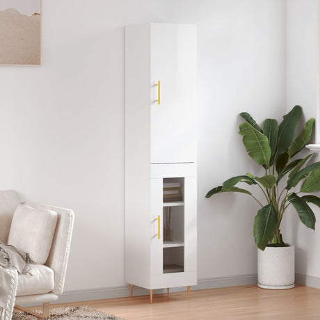 Highboard 34.5X34X180 Cm Engineered Wood