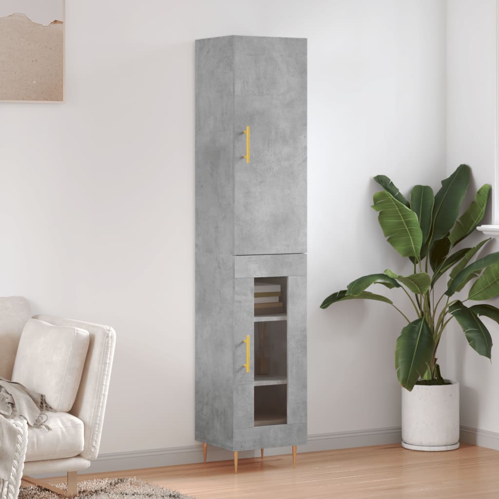 Highboard 34.5X34X180 Cm Engineered Wood