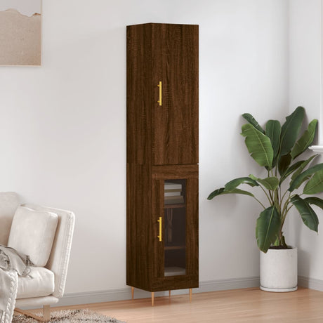 Highboard 34.5X34X180 Cm Engineered Wood