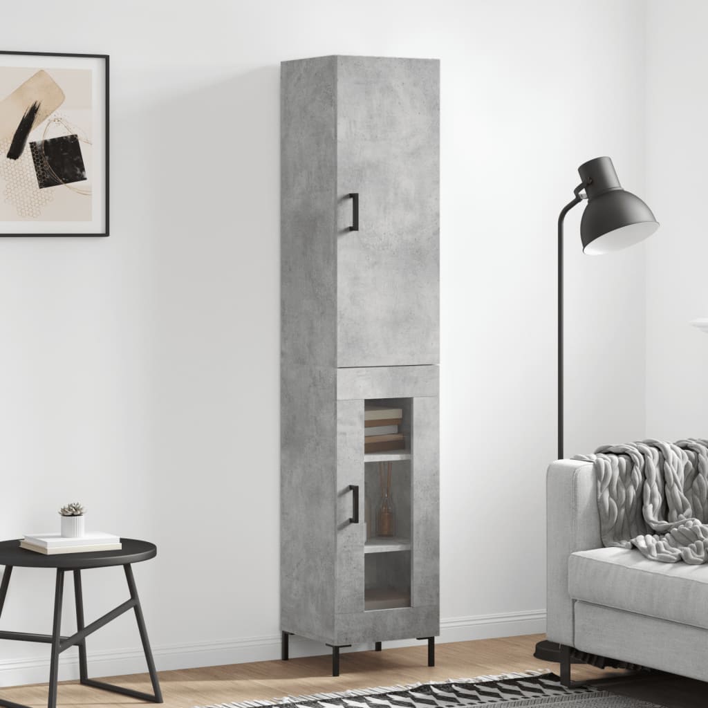 Highboard 34.5X34X180 Cm Engineered Wood