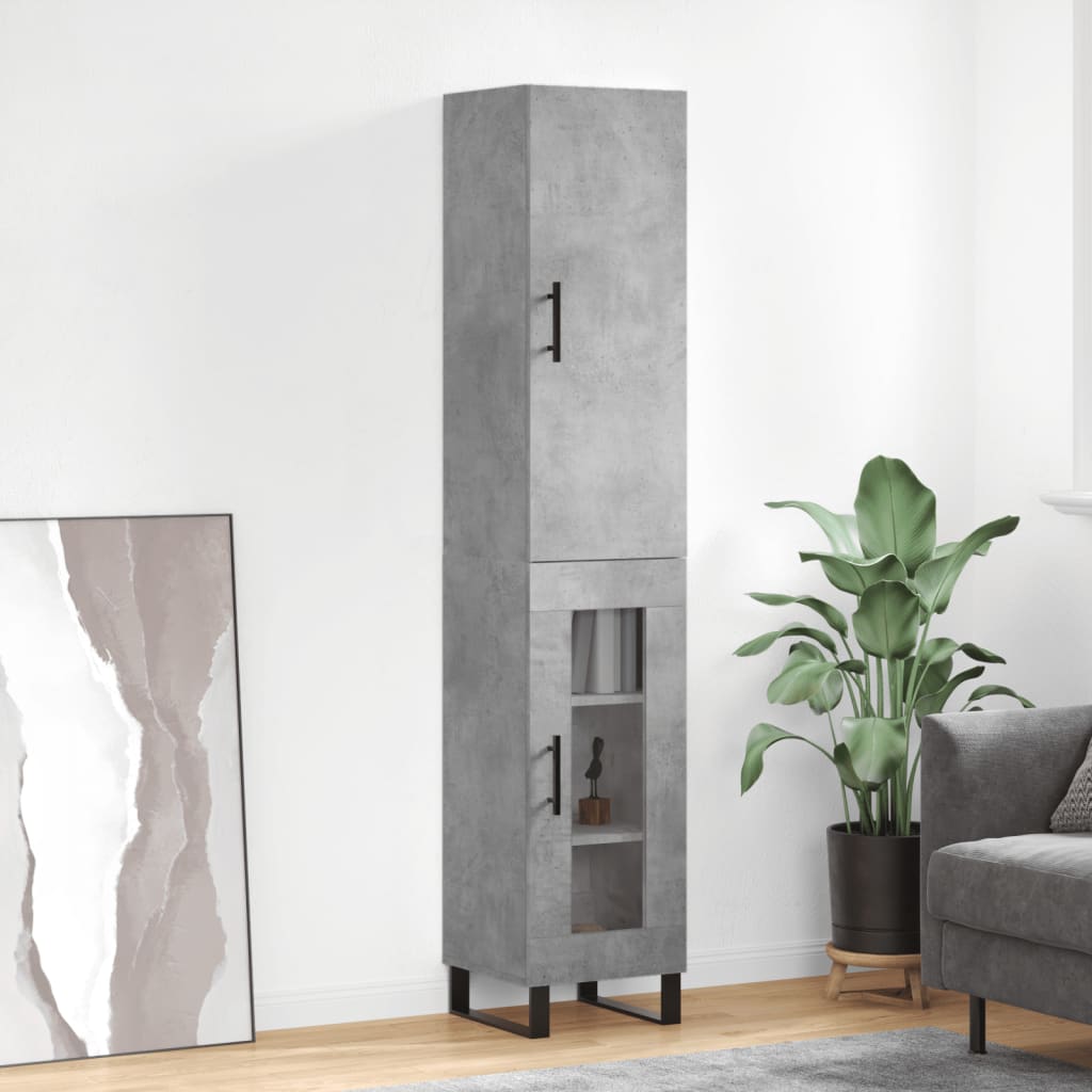 Highboard 34.5X34X180 Cm Engineered Wood