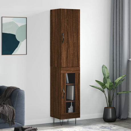 Highboard 34.5X34X180 Cm Engineered Wood