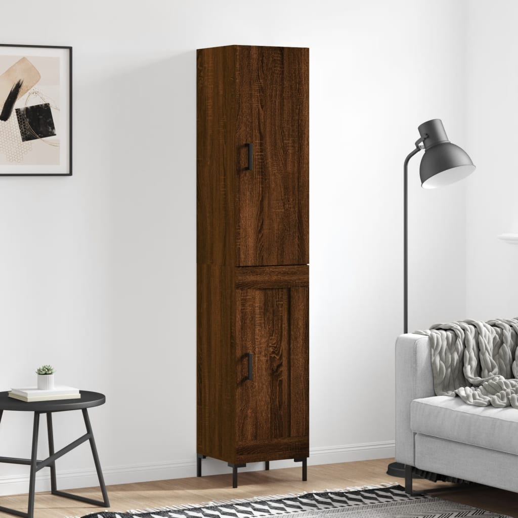 Highboard 34.5X34X180 Cm Engineered Wood