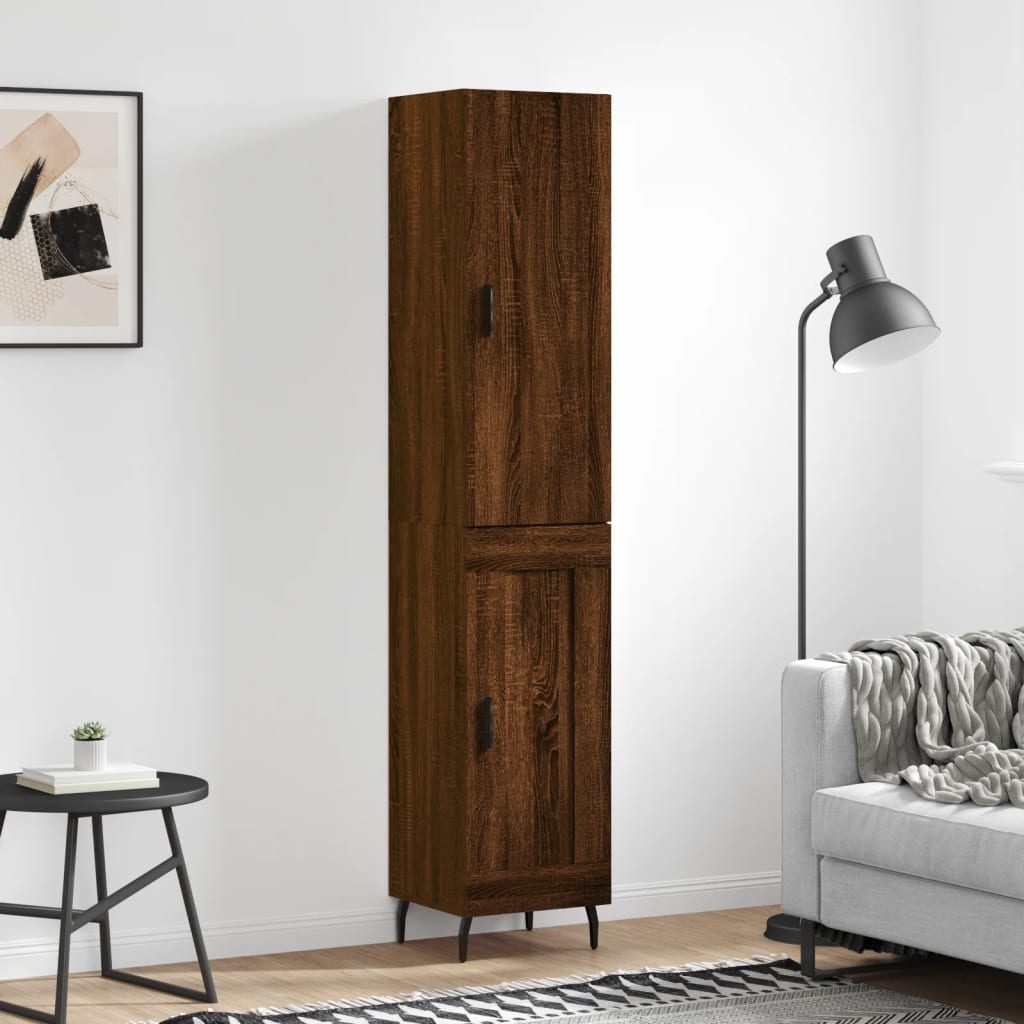 Highboard 34.5X34X180 Cm Engineered Wood