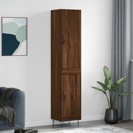 Highboard 34.5X34X180 Cm Engineered Wood