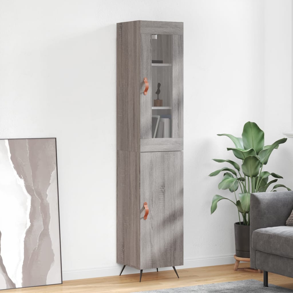 Highboard 34.5X34X180 Cm Engineered Wood