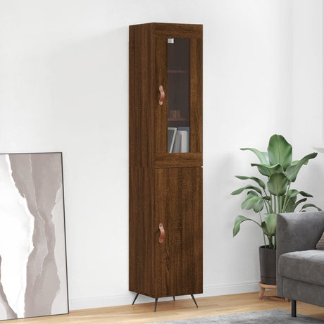Highboard 34.5X34X180 Cm Engineered Wood