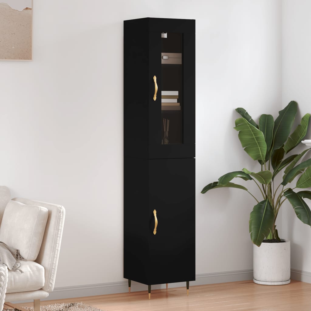 Highboard 34.5X34X180 Cm Engineered Wood