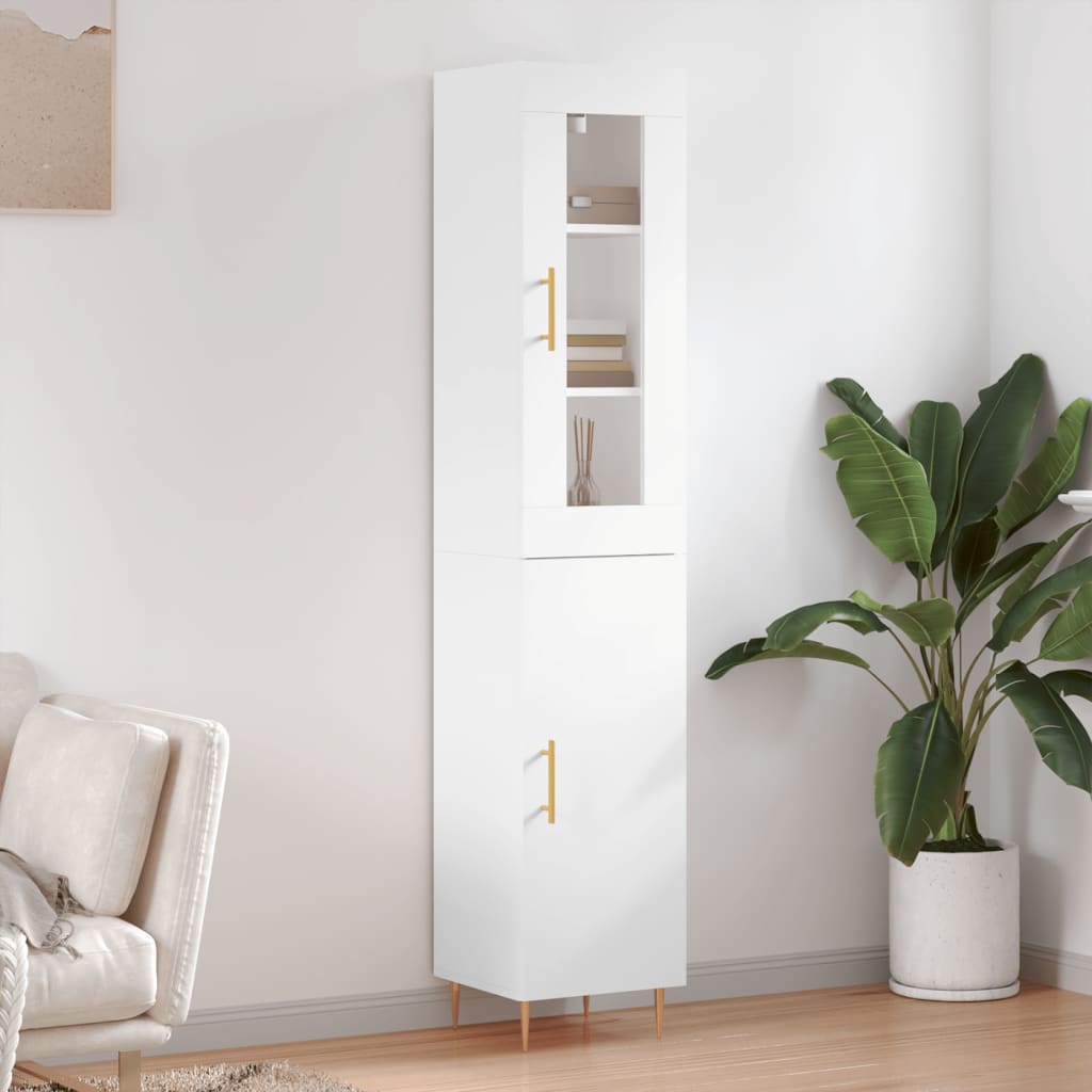 Highboard 34.5X34X180 Cm Engineered Wood