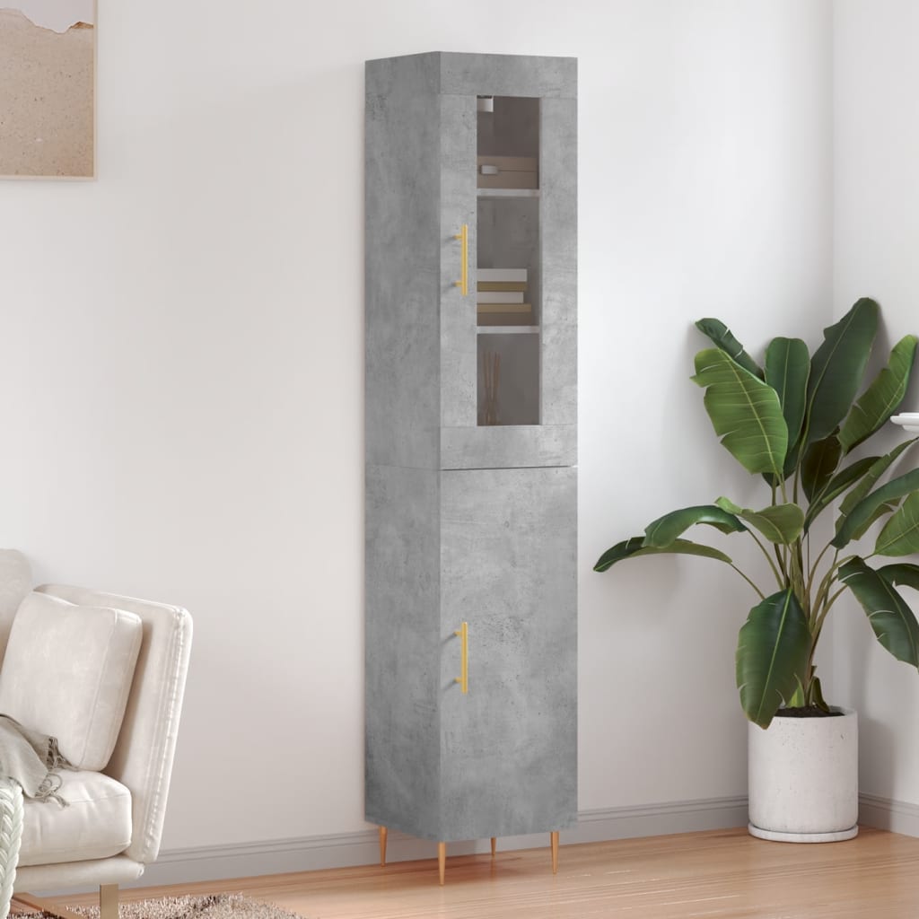 Highboard 34.5X34X180 Cm Engineered Wood