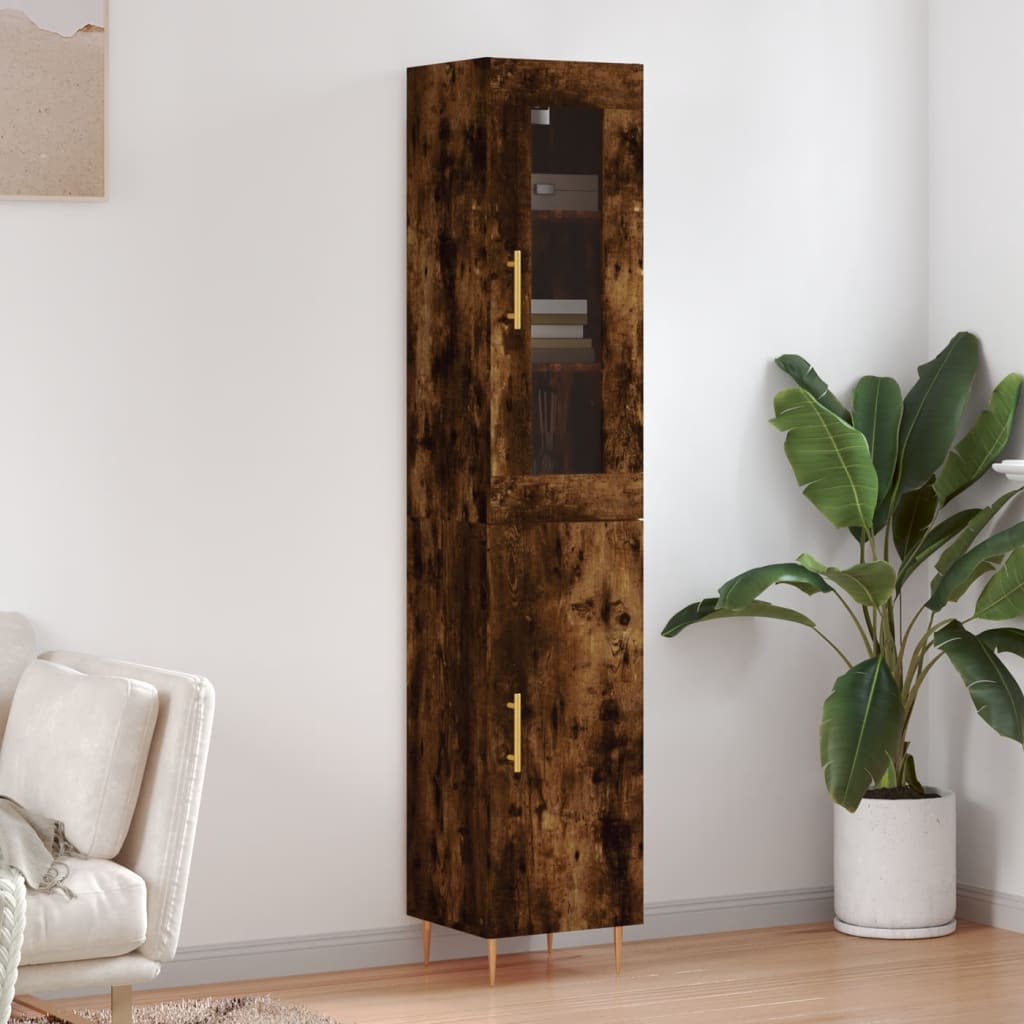 Highboard 34.5X34X180 Cm Engineered Wood