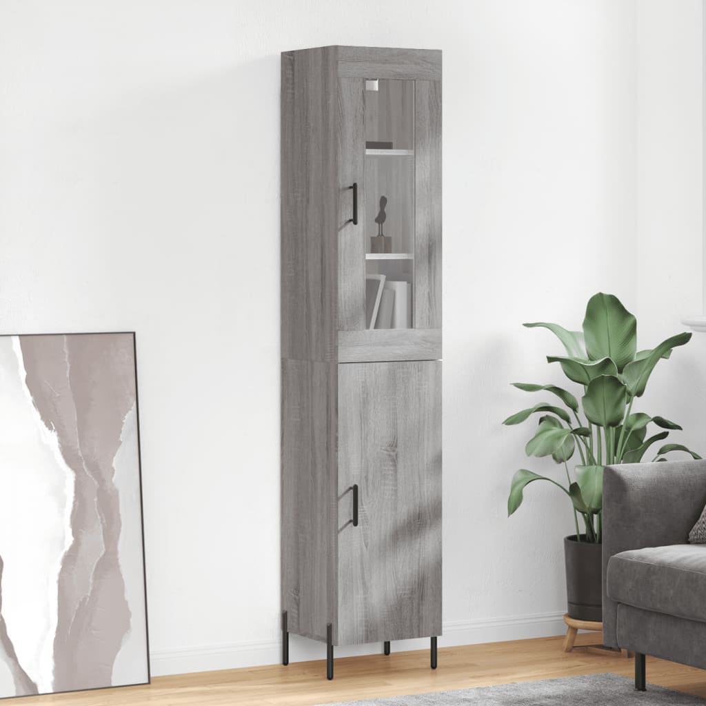 Highboard 34.5X34X180 Cm Engineered Wood