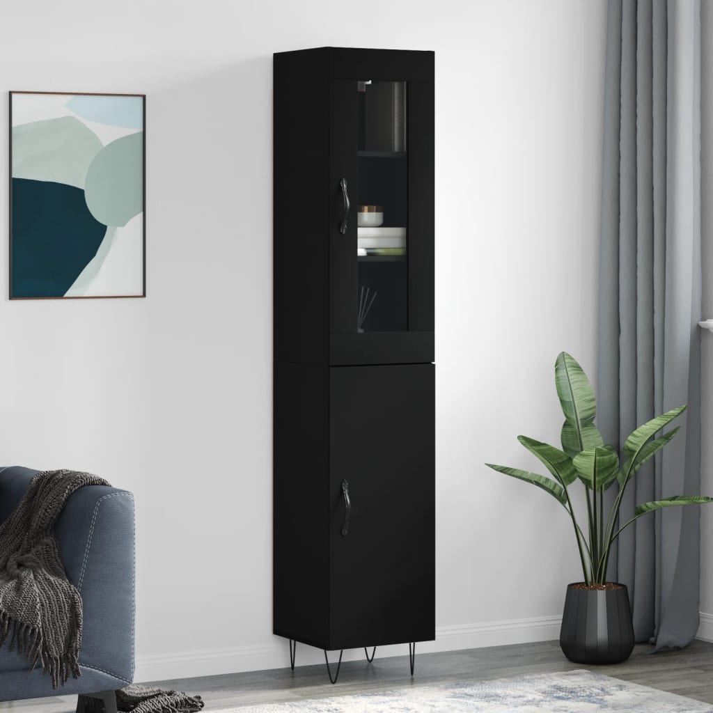 Highboard 34.5X34X180 Cm Engineered Wood