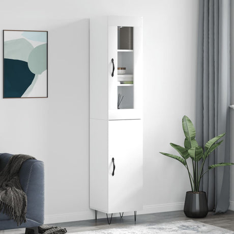 Highboard 34.5X34X180 Cm Engineered Wood