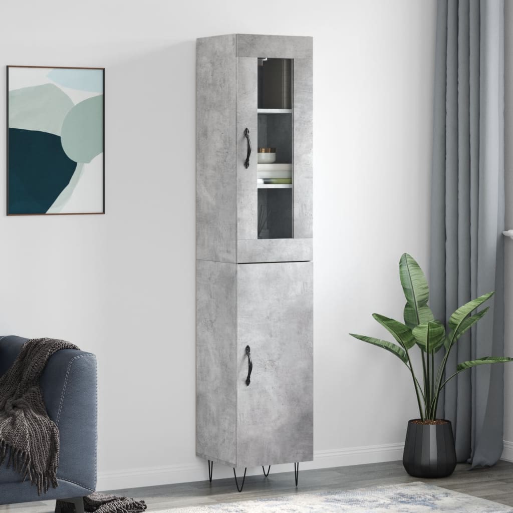 Highboard 34.5X34X180 Cm Engineered Wood
