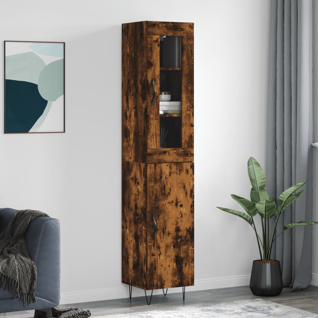 Highboard 34.5X34X180 Cm Engineered Wood