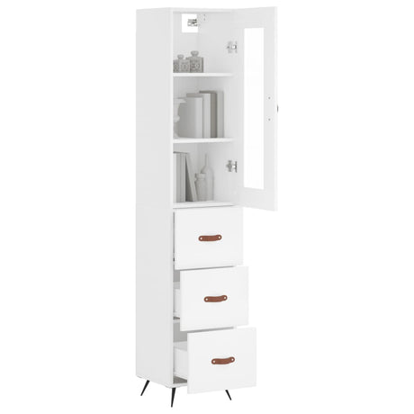 Highboard 34.5X34X180 Cm Engineered Wood