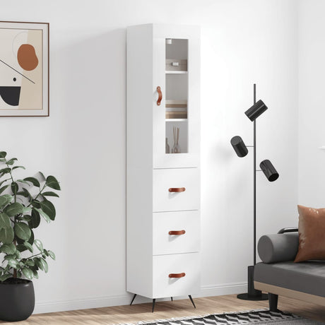 Highboard 34.5X34X180 Cm Engineered Wood