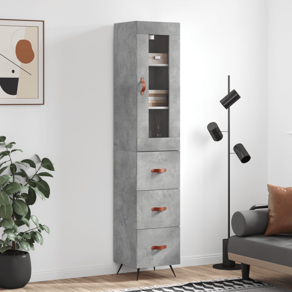 Highboard 34.5X34X180 Cm Engineered Wood
