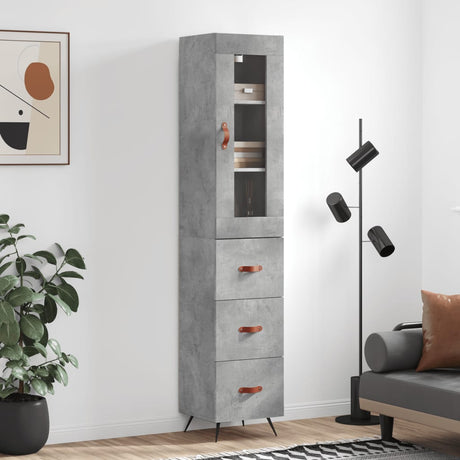 Highboard 34.5X34X180 Cm Engineered Wood