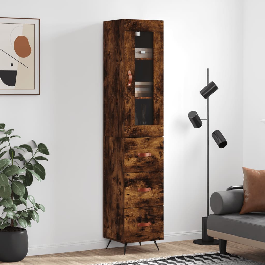 Highboard 34.5X34X180 Cm Engineered Wood