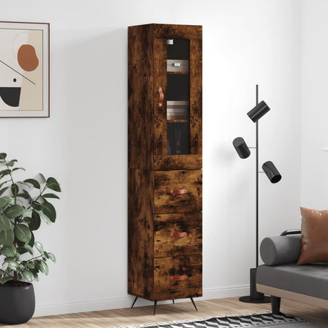 Highboard 34.5X34X180 Cm Engineered Wood