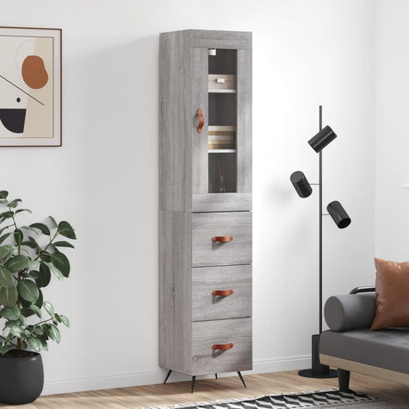 Highboard 34.5X34X180 Cm Engineered Wood