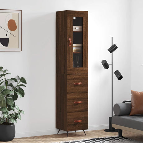 Highboard 34.5X34X180 Cm Engineered Wood