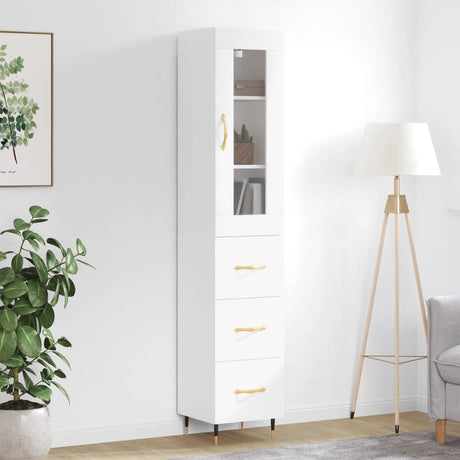 Highboard 34.5X34X180 Cm Engineered Wood
