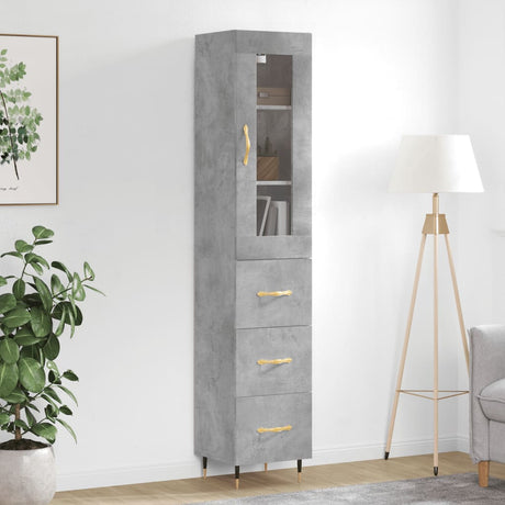Highboard 34.5X34X180 Cm Engineered Wood