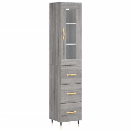 Highboard 34.5X34X180 Cm Engineered Wood