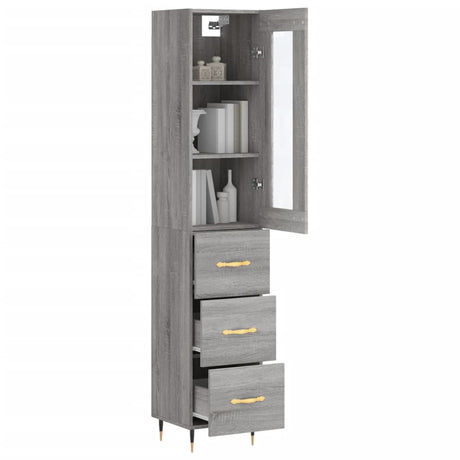 Highboard 34.5X34X180 Cm Engineered Wood