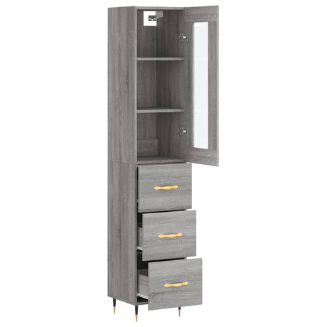 Highboard 34.5X34X180 Cm Engineered Wood