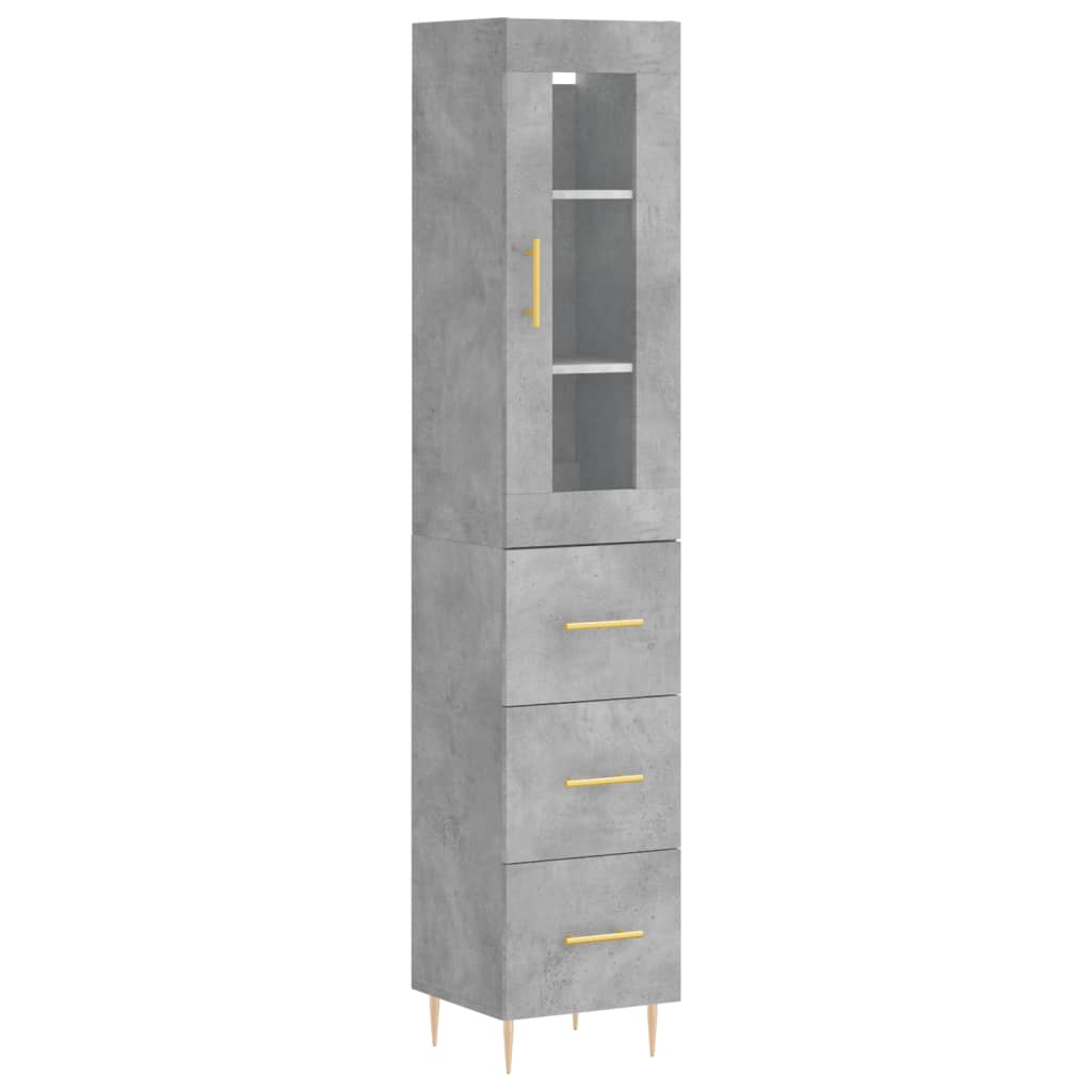 Highboard 34.5X34X180 Cm Engineered Wood