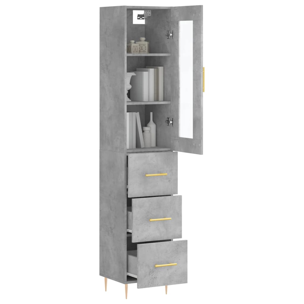 Highboard 34.5X34X180 Cm Engineered Wood