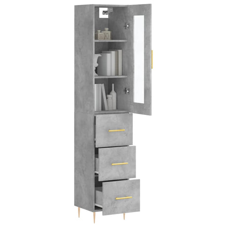 Highboard 34.5X34X180 Cm Engineered Wood