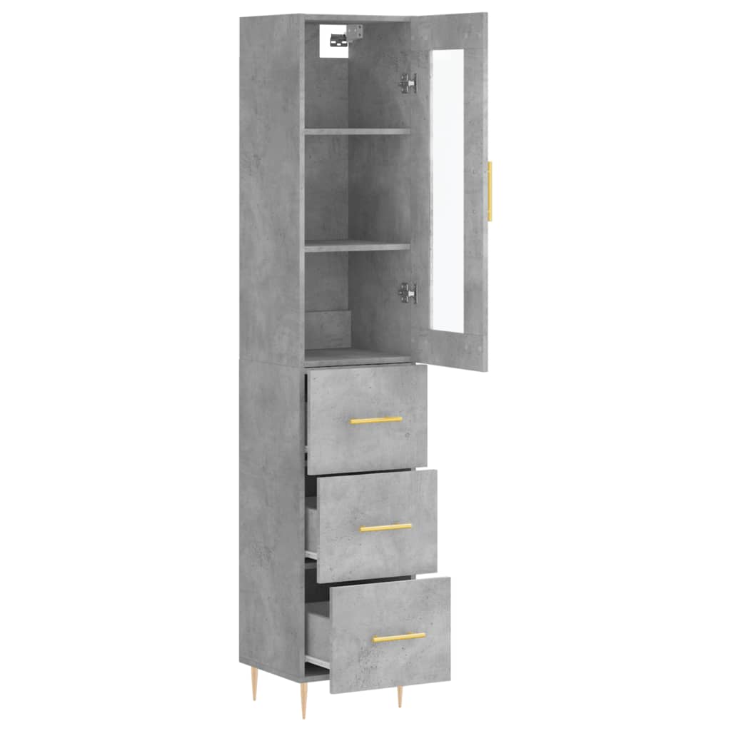 Highboard 34.5X34X180 Cm Engineered Wood