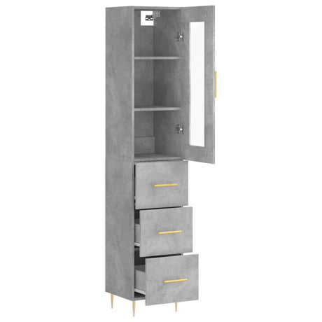 Highboard 34.5X34X180 Cm Engineered Wood