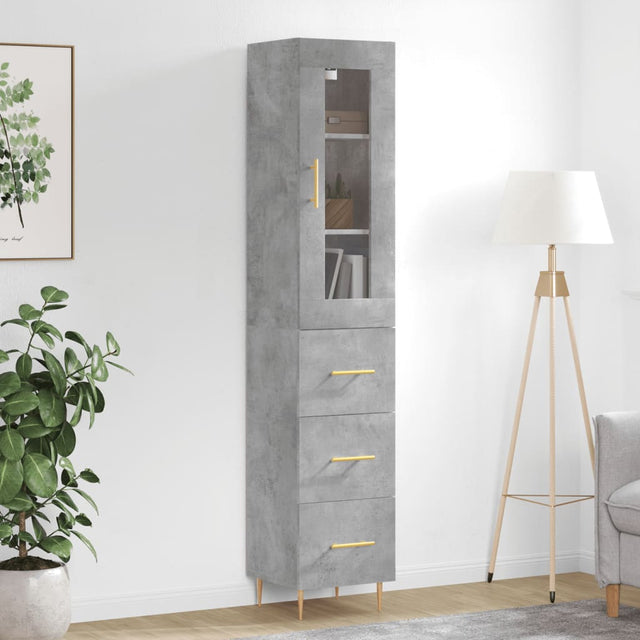 Highboard 34.5X34X180 Cm Engineered Wood